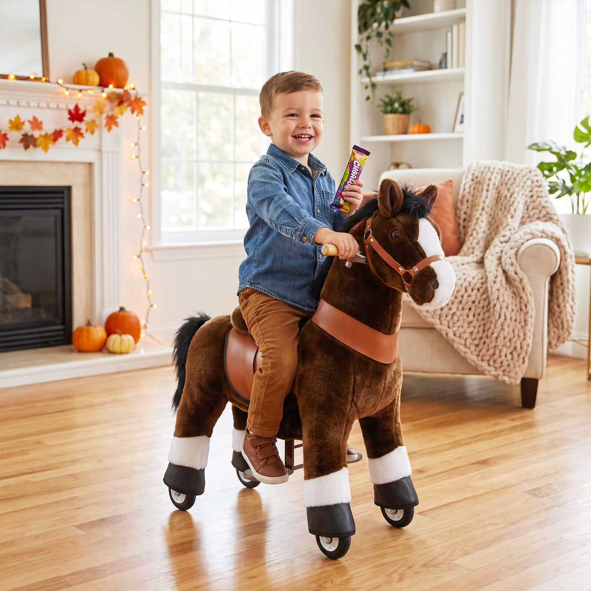 PonyCycle, Inc. Model U® Horse Ride-On Toy Age 3–4 – Chocolate