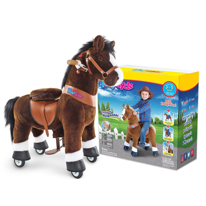 PonyCycle, Inc. Model U Ride On Horse Toy Age 3-5 Chocolate