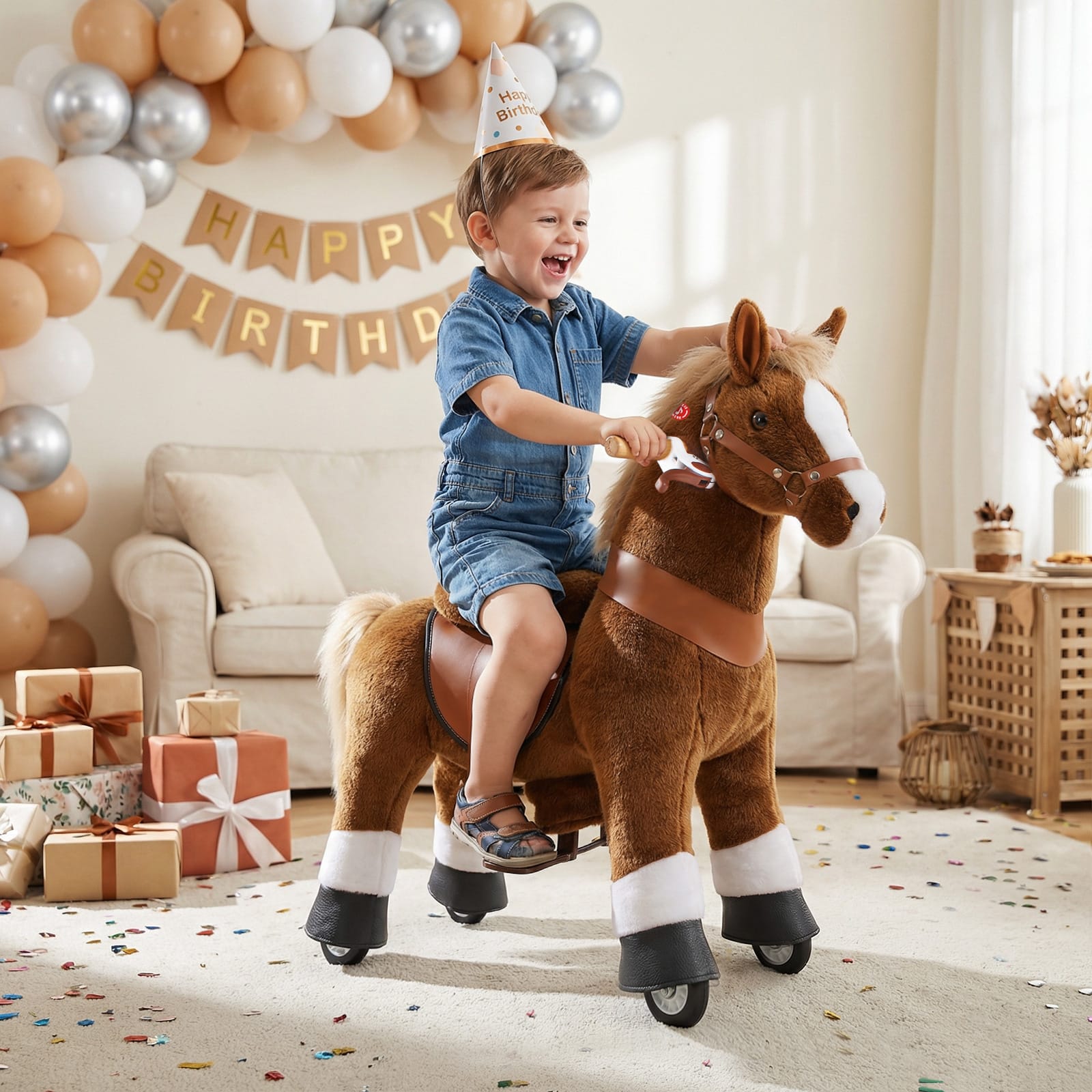 PonyCycle, Inc. Model U® Horse Ride-On Toy Age 3–4 – Brown