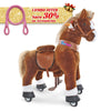 PonyCycle, Inc. Brown / Size 3 for Age 3-5 / Pink Rein Save 30% on Accessories - PonyCycle® Model U Ride on Pony With Accessory