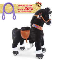 PonyCycle, Inc. Black / Size 3 for Age 3-5 / Purple Rein Save 30% on Accessories - PonyCycle® Model U Ride on Pony With Accessory