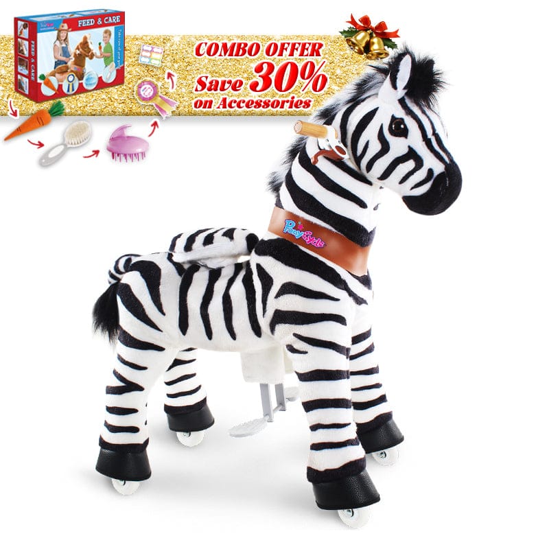 PonyCycle, Inc. Zebra / Size 3 for Age 3-5 / Pink Feed & Care Set Save 30% on Accessories - PonyCycle® Model U Ride on Pony With Accessory