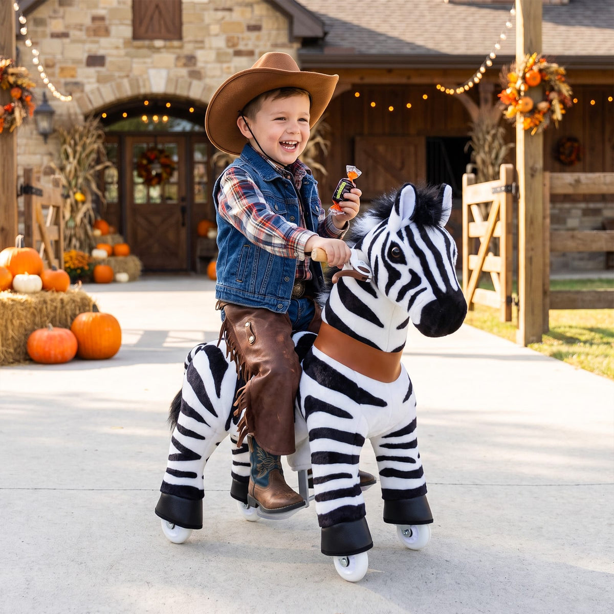 PonyCycle, Inc. Model U® Zebra Ride-On Toy Age 3–4