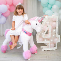 PonyCycle, Inc. Model U Ride-On Plush Unicorn Age 4-8 Pink