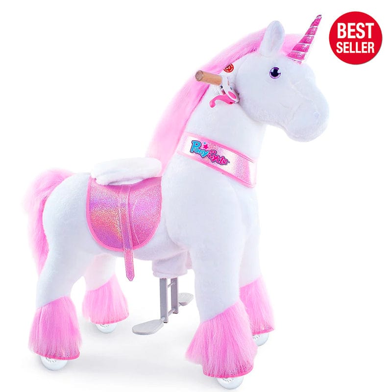 PonyCycle, Inc. Model U Ride-On Plush Unicorn Age 4-8 Pink