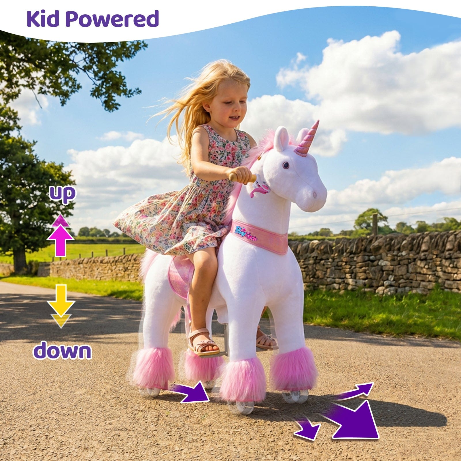 PonyCycle, Inc. Model U® Ride-On Unicorn Age 4-7 Pink