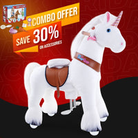 PonyCycle, Inc. ride on toy White / Size 4 for Age 4-8 Save 30% on Feed & Care Set - Model U Ride On Pony with Feed & Care Set