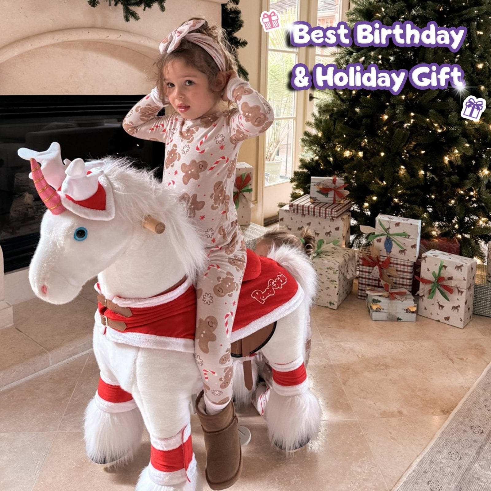 PonyCycle, Inc. Model U® Unicorn Riding Toy For Age 4-7 White