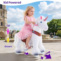 PonyCycle, Inc. Model U® Unicorn Riding Toy For Age 4-7 White