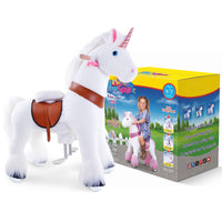 PonyCycle, Inc. Model U® Unicorn Ride-On Toy Age 4–7 – White