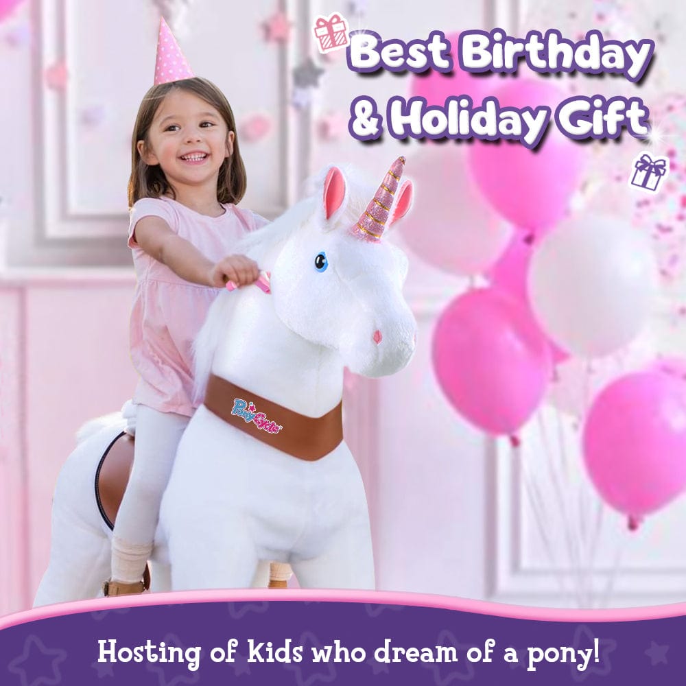 PonyCycle, Inc. Model U Unicorn Riding Toy Age 4-8 White