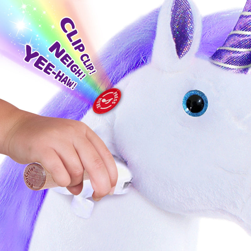 PonyCycle, Inc. Model U Ride-On Plush Unicorn Age 4-8 Purple