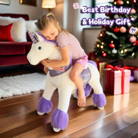 PonyCycle, Inc. Model U® Ride-On Unicorn Age 4-7 Purple