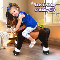 PonyCycle, Inc. Model U® Horse Ride-On Toy Age 4–7 – Chocolate