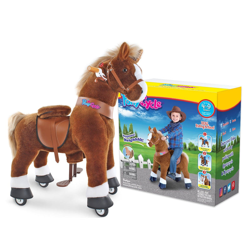 PonyCycle, Inc. Model U Ride-On Pony Toy Age 4-8 Brown