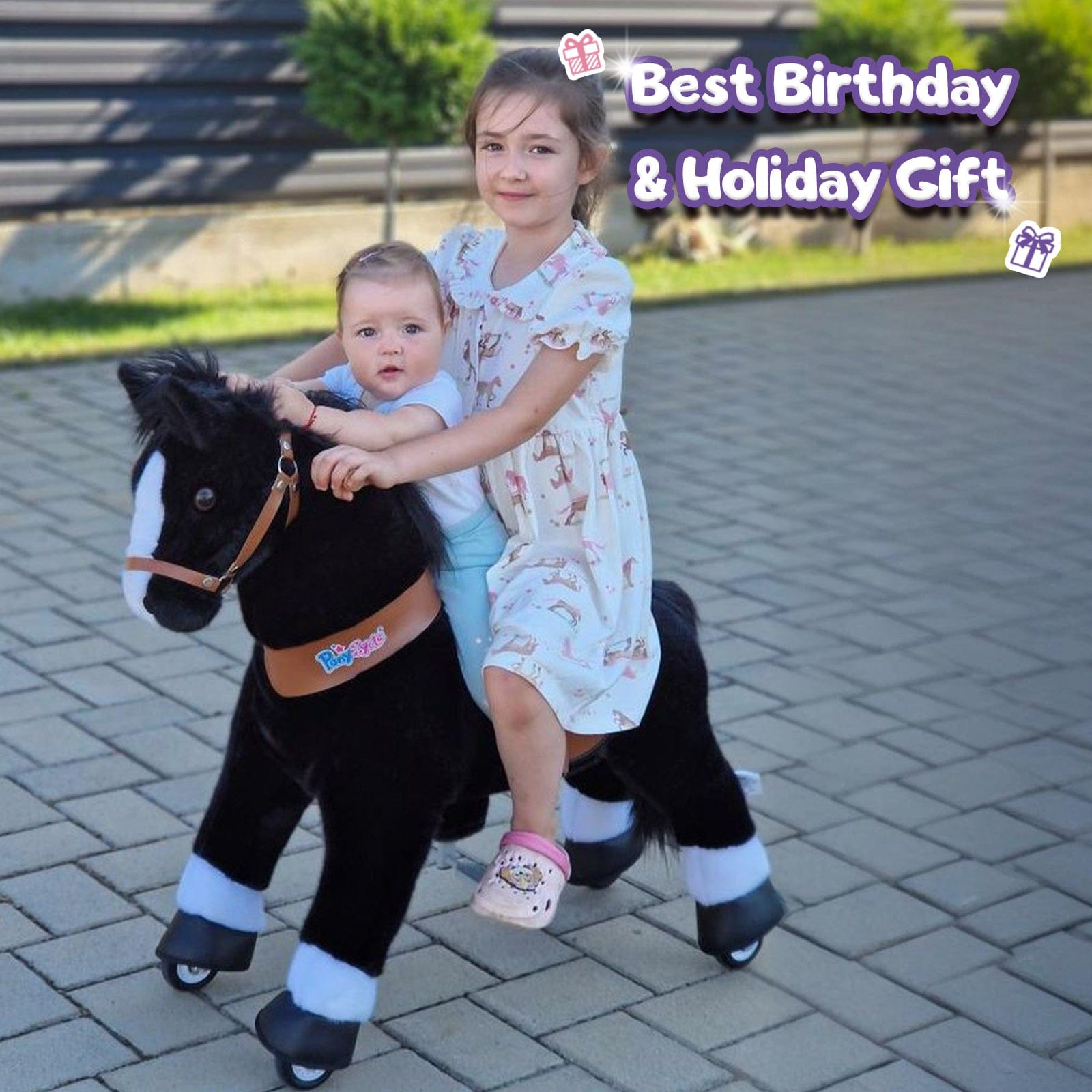 PonyCycle, Inc. Model U® Horse Ride-On Toy Age 4–7 – Black