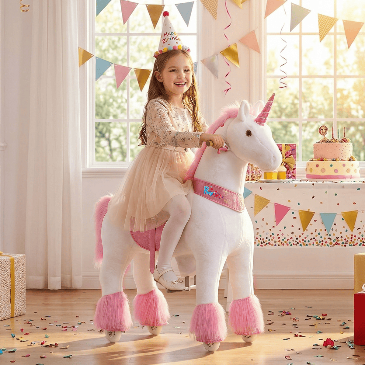 PonyCycle, Inc. Model U® Unicorn Ride-On Toy Age 7+ – Pink