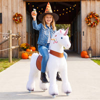 PonyCycle, Inc. Model U® Unicorn Ride-On Toy Age 7+ – White