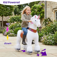 PonyCycle, Inc. PonyCycle® Unicorn Large Riding Unicorn White