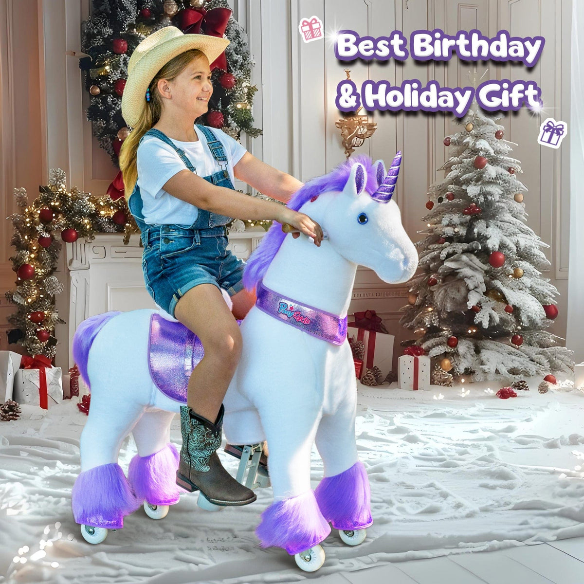 PonyCycle, Inc. PonyCycle Large Ride On Unicorn Toy - Purple