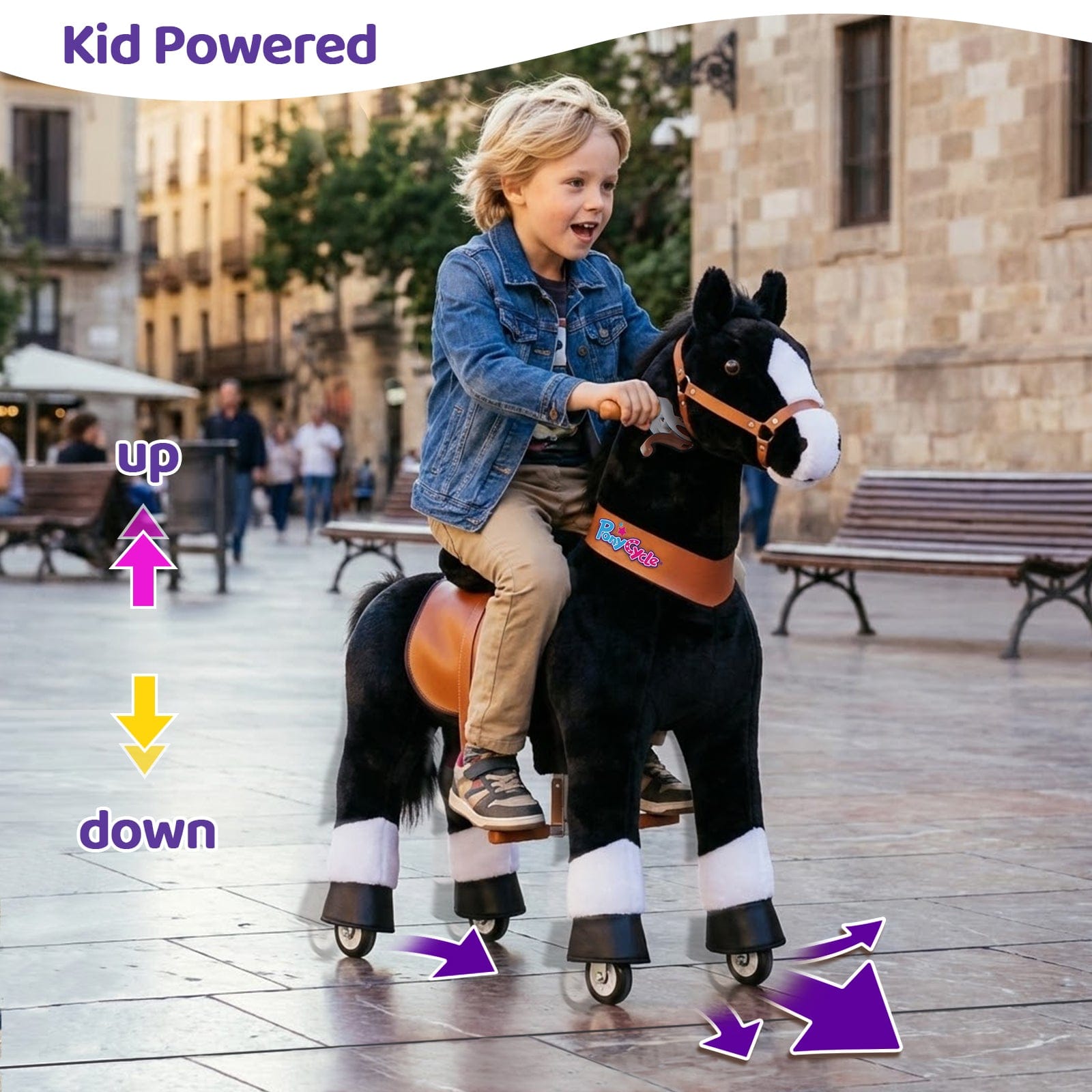 PonyCycle, Inc. PonyCycle® Large Ride On Horse Toy - Black