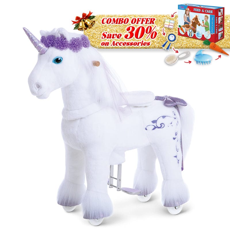 PonyCycle, Inc. Purple / Size 3 for Age 3-4 / Blue Feed & Care Set Save 30% on Accessories -  Model X® Ride on Pony With Accessory PonyCycle®