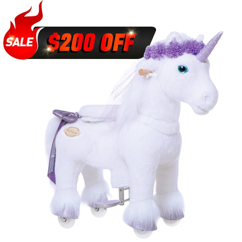 PonyCycle, Inc. Model X® Ride on Unicorn for Age 3-4 Purple