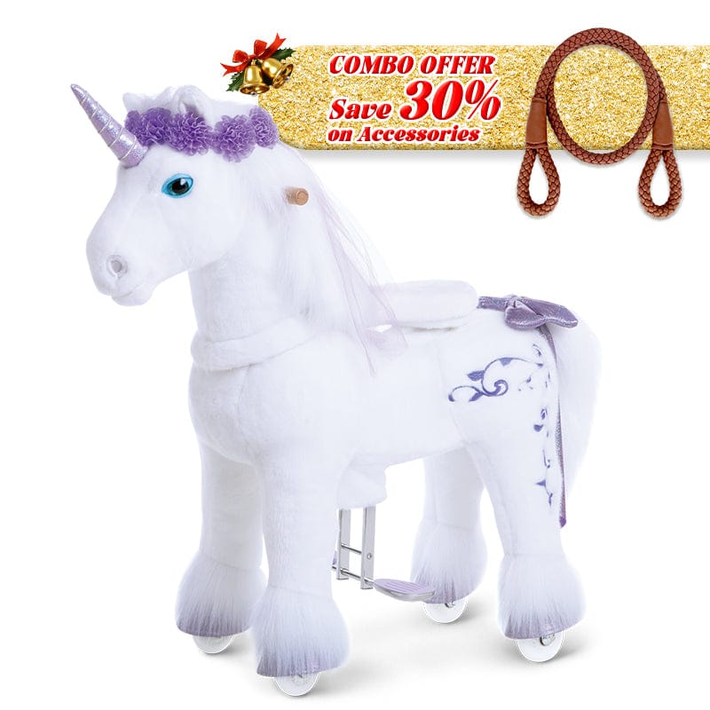 PonyCycle, Inc. Purple / Size 3 for Age 3-4 / Brown Rein Save 30% on Accessories -  Model X® Ride on Pony With Accessory PonyCycle®