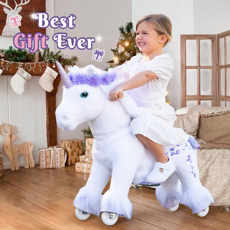 PonyCycle, Inc. Ride on Unicorn for Age 3-5 Purple Model X