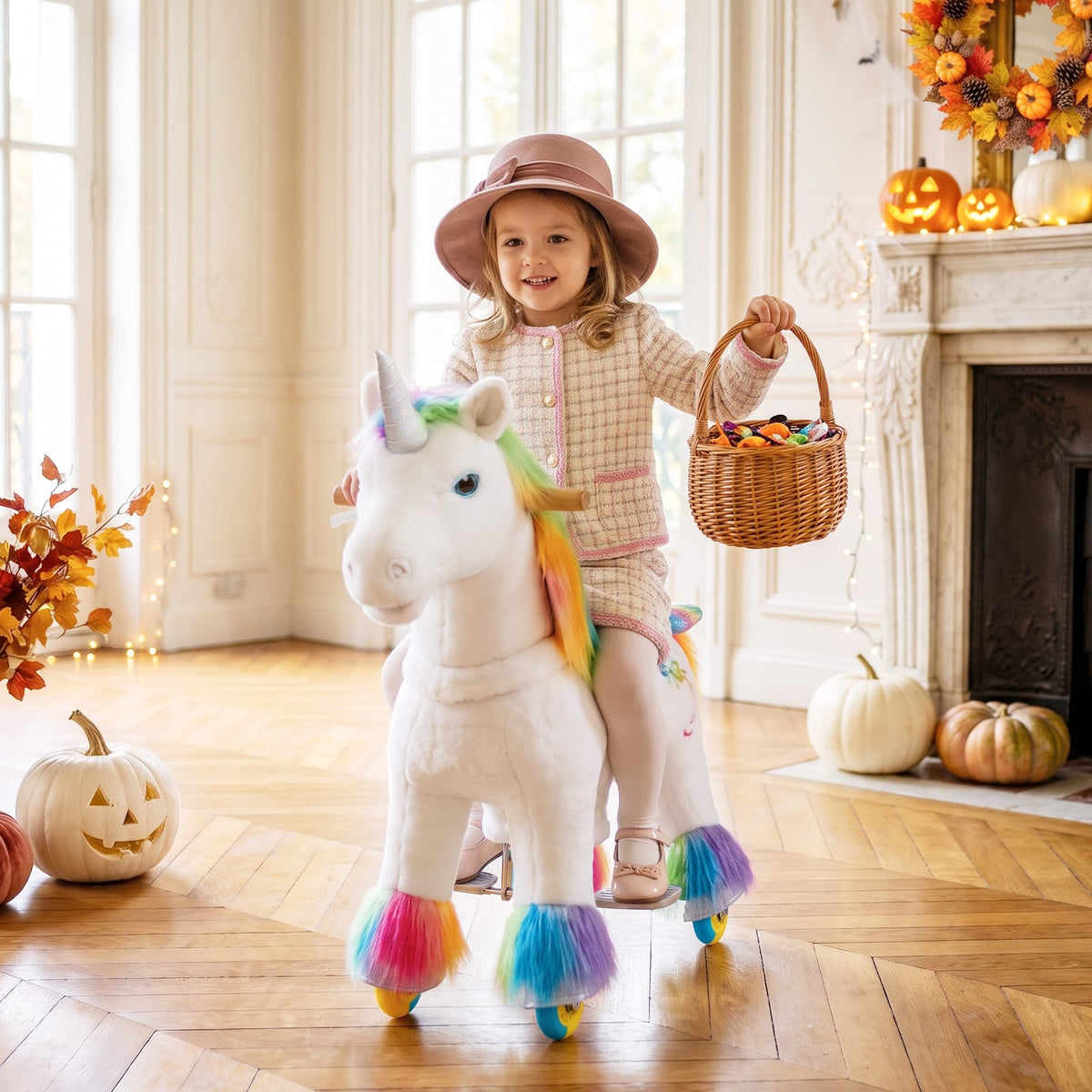 PonyCycle, Inc. Model X® Unicorn Ride-On Toy Age 3–4 – Rainbow