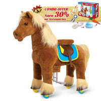 PonyCycle, Inc. Brown / Size 3 for Age 3-4 / Blue Feed & Care Set Save 30% on Accessories -  Model X® Ride on Pony With Accessory PonyCycle®