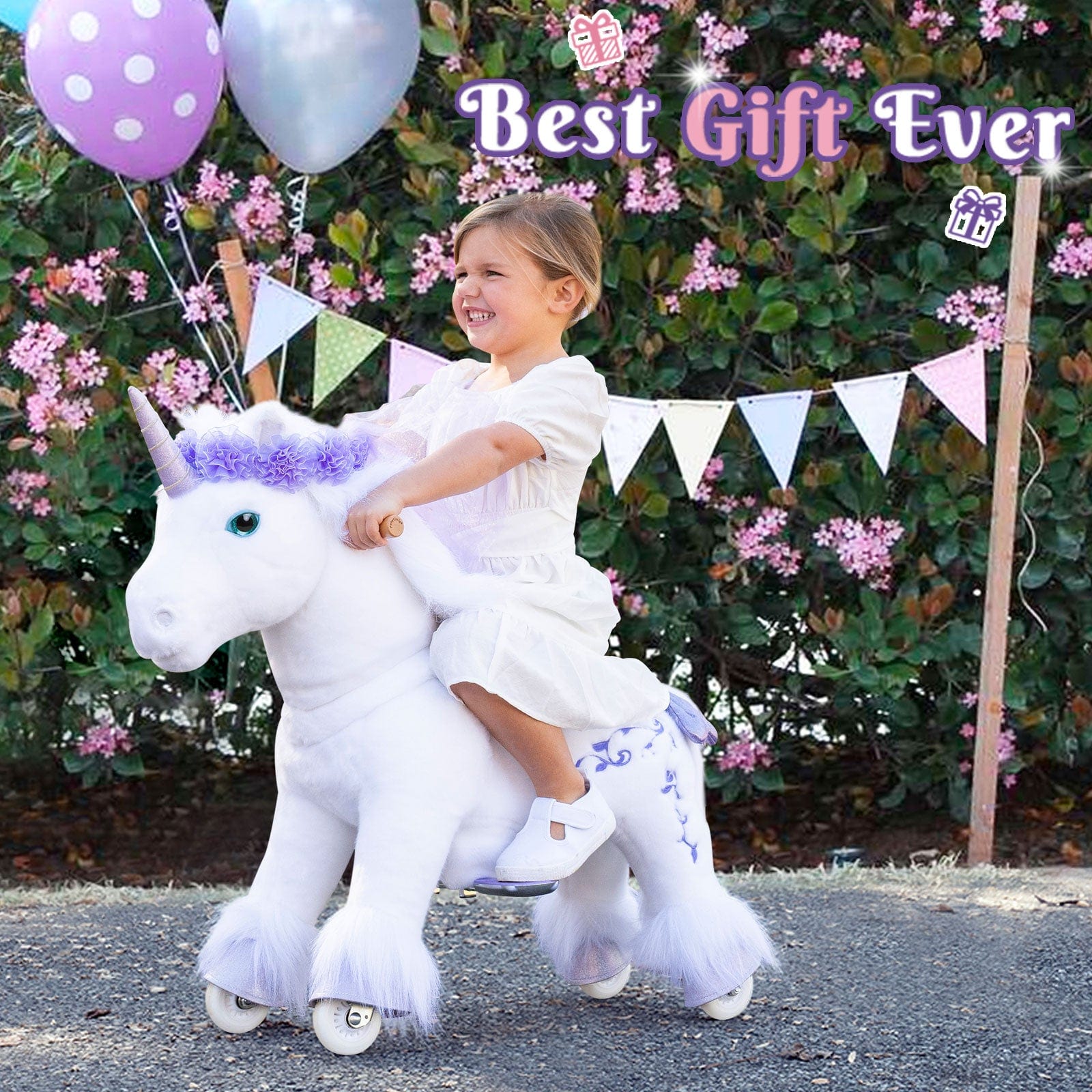 PonyCycle, Inc. Purple Unicorn for Age 4-8 Model X