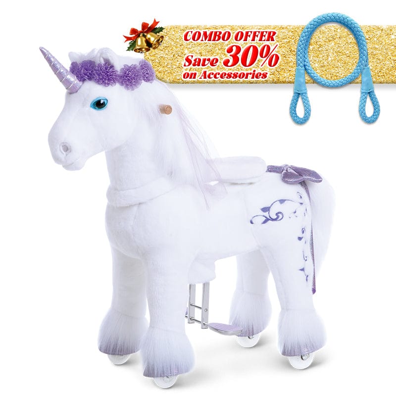 PonyCycle, Inc. Purple / Size 4 for Age 4-7 / Blue Rein Save 30% on Accessories -  PonyCycle® Model X® Ride on Pony With Accessory