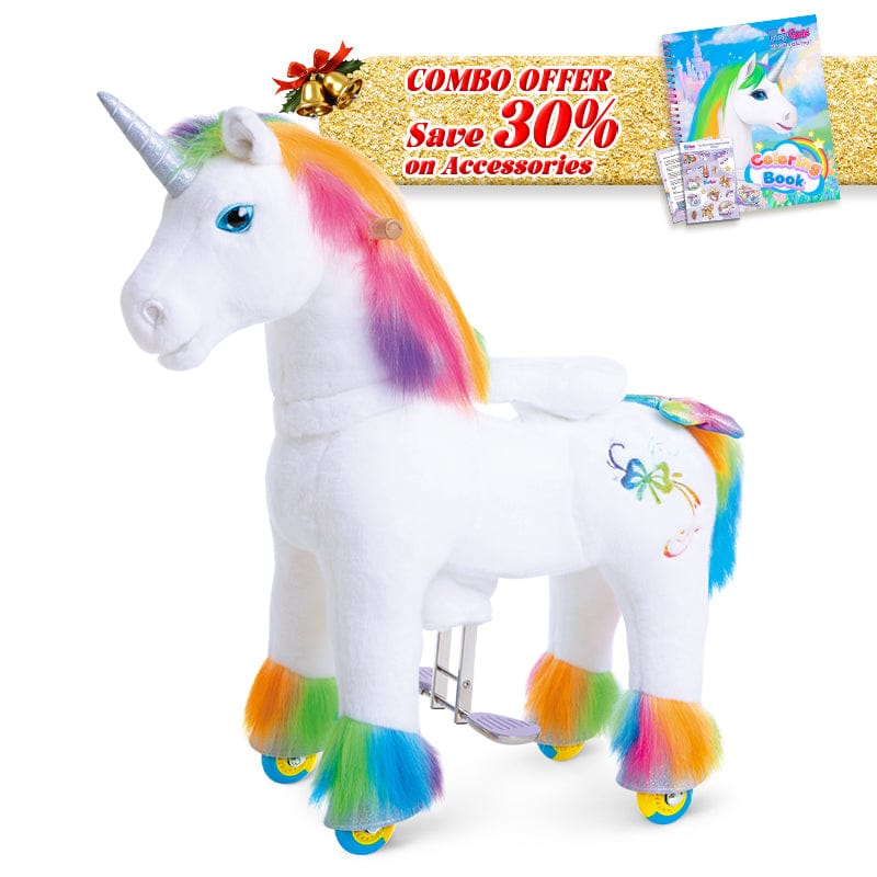 PonyCycle, Inc. Rainbow / Size 4 for Age 4-7 / Coloring Book Save 30% on Accessories -  PonyCycle® Model X® Ride on Pony With Accessory