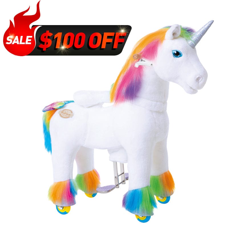 PonyCycle, Inc. Model X® Ride on Rainbow Unicorn for Age 4-7