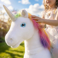PonyCycle, Inc. Model X® Unicorn Ride-On Toy Age 4–7 – Rainbow