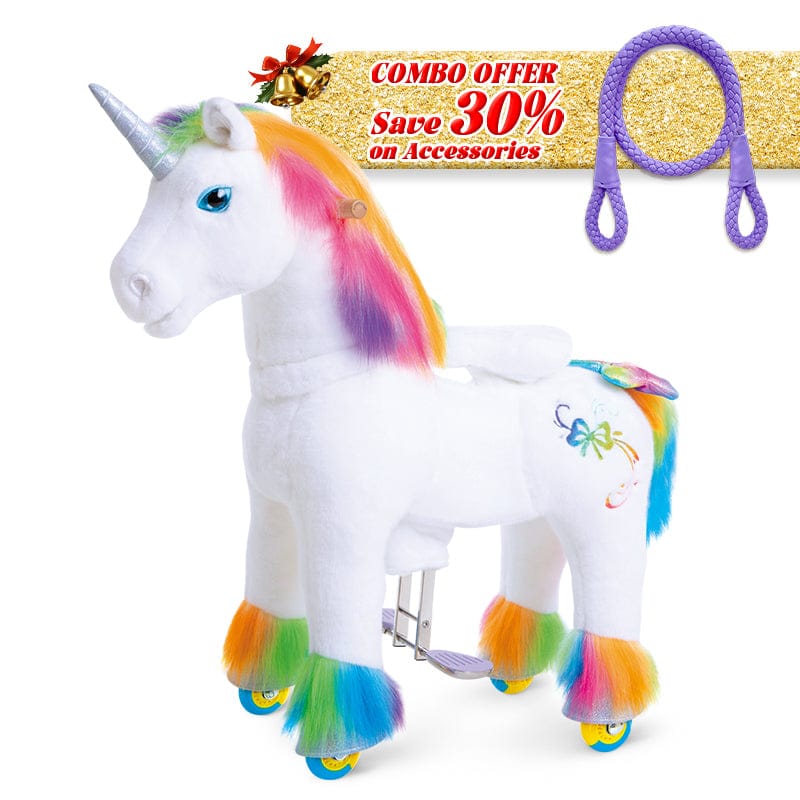 PonyCycle, Inc. Rainbow / Size 4 for Age 4-7 / Purple Rein Save 30% on Accessories -  PonyCycle® Model X® Ride on Pony With Accessory