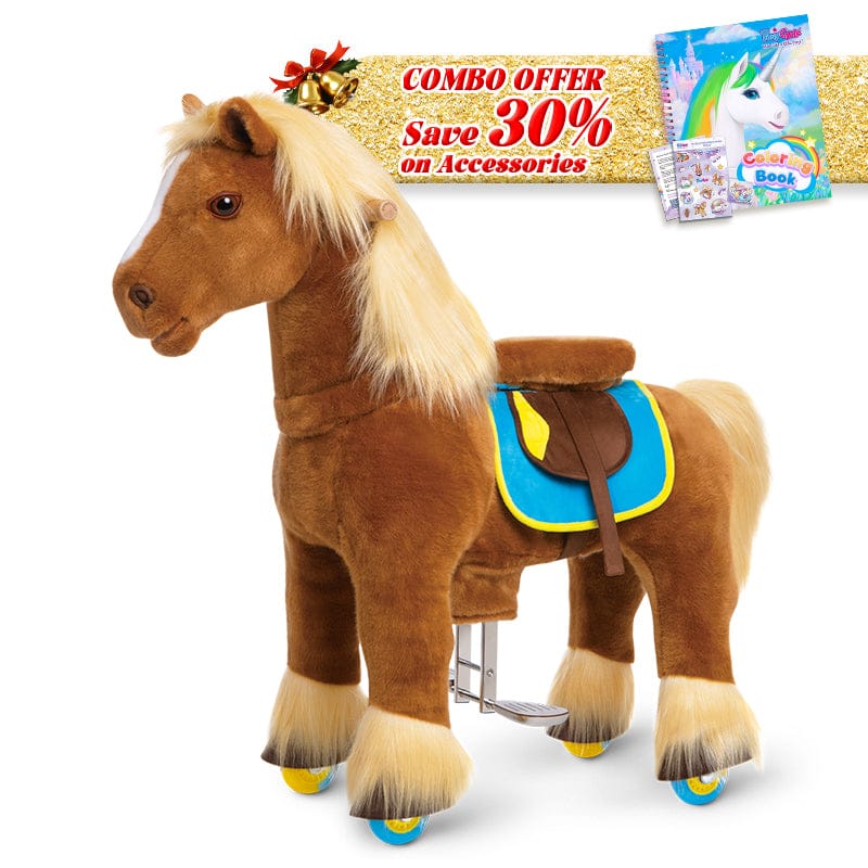 PonyCycle, Inc. Brown / Size 4 for Age 4-7 / Coloring Book Save 30% on Accessories -  PonyCycle® Model X® Ride on Pony With Accessory