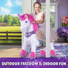 PonyCycle, Inc. Model Y Pink/Purple Unicorn Rideable Toy for Age 3-4