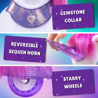 PonyCycle, Inc. Model Y Pink/Purple Unicorn Rideable Toy for Age 3-4