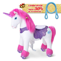 PonyCycle, Inc. Pink / Size 3 for Age 3-5 / Blue Rein Save 30% on Accessories - PonyCycle® Model Y Ride on Pony With Accessory