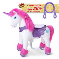 PonyCycle, Inc. Pink / Size 3 for Age 3-5 / Purple Rein Save 30% on Accessories - PonyCycle® Model Y Ride on Pony With Accessory