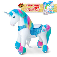 PonyCycle, Inc. Rainbow / Size 3 for Age 3-5 / Coloring Book Save 30% on Accessories - PonyCycle® Model Y Ride on Pony With Accessory