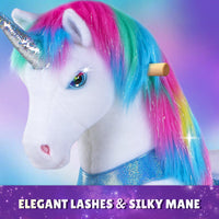 PonyCycle, Inc. Model Y Rainbow Unicorn Rideable Toy for Age 3-4