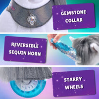 PonyCycle, Inc. Model Y Grey Unicorn Rideable Toy for Age 3-4