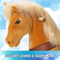 PonyCycle, Inc. Model Y Light Brown Horse Rideable Toy for Age 3-4