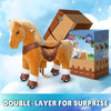 PonyCycle, Inc. Model Y Light Brown Horse Rideable Toy for Age 3-4
