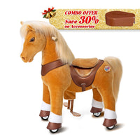 PonyCycle, Inc. Light Brown / Size 3 for Age 3-5 / Pedal Pad Save 30% on Accessories - PonyCycle® Model Y Ride on Pony With Accessory