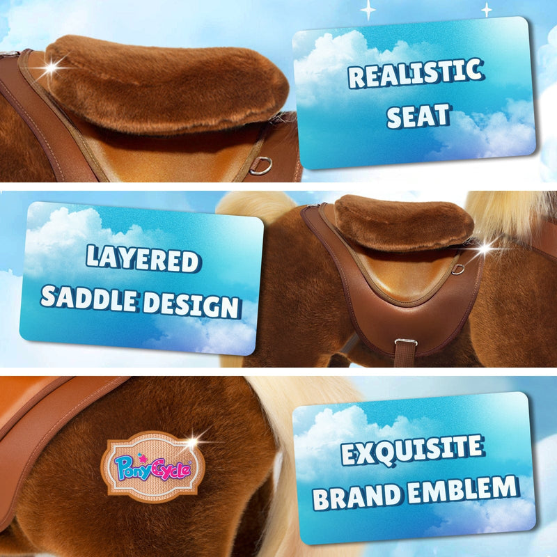 PonyCycle, Inc. Model Y Brown Horse Rideable Toy for Age 3-4