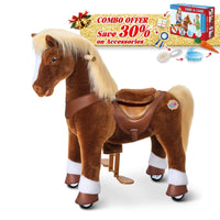 PonyCycle, Inc. Brown / Size 3 for Age 3-5 / Blue Feed & Care Set Save 30% on Accessories - PonyCycle® Model Y Ride on Pony With Accessory